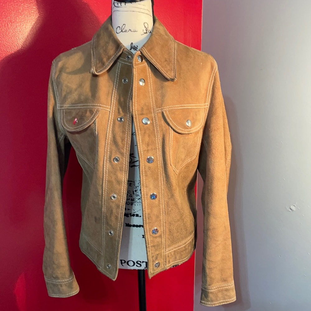 VINTAGE Leather jacket reversible S/M